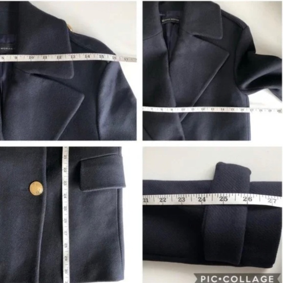 Zara Women’s Navy Wool Military Jacket Peacoat XS - Picture 8 of 8